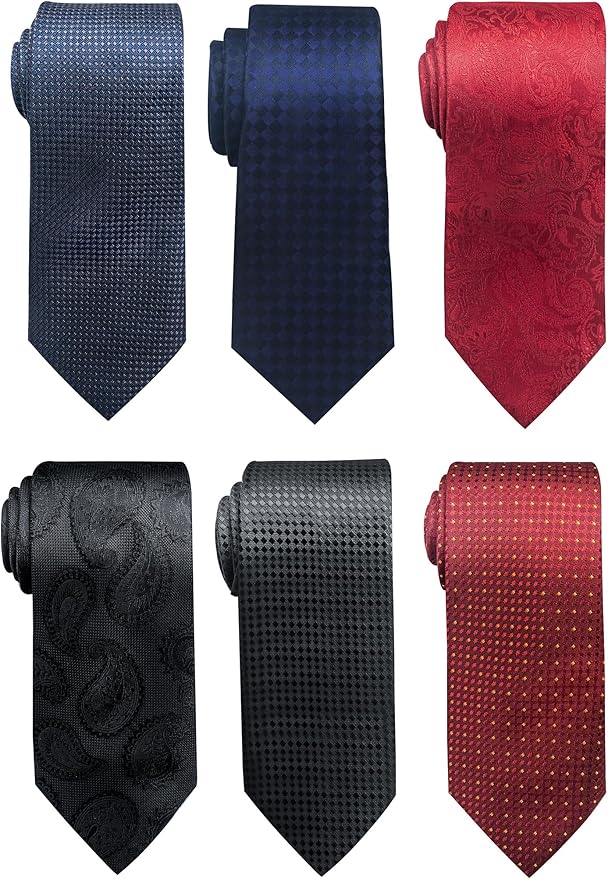 Tie For Men Necktie Woven Jacquard Neck Ties Set 6 PCS