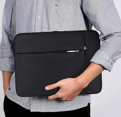 Lacdo Laptop Sleeve Case for 15 inch New MacBook Air M4 A3241 2025, M3 A3114, M2 A2941 2024-2023, 15 inch MacBook Pro A1990 A1707, Dell XPS 15 Plus Computer Case Bag with Accessory Pocket, Black