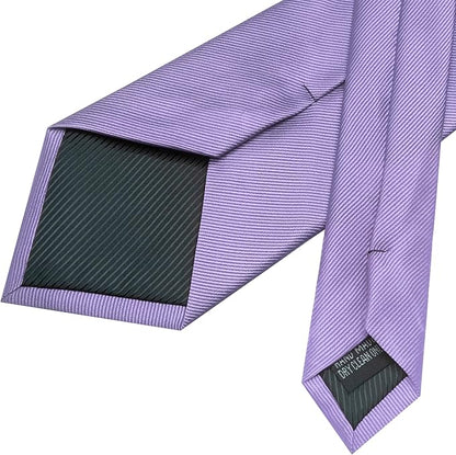 JEMYGINS Formal Necktie Solid Color Tie and Pocket Square with Tie Clip Lapel Pin Sets for Men 4PCS