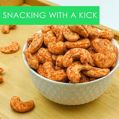 Hot & Spicy Chipotle Flavored Cashews 24 oz Resealable Pouch | Bold & Crunchy Snack | Gourmet Seasoned Nuts | Perfect for Parties & Gifting | Jaybee's Nuts