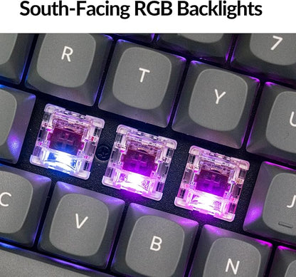 Keychron K8 Max Wireless Mechanical Gaming Keyboard, TKL Layout QMK 2.4 GHz/Bluetooth 5.1/Wired Tri-Mode Connection, RGB with Keychron Super Brown Switch Compatible with Mac Windows Linux