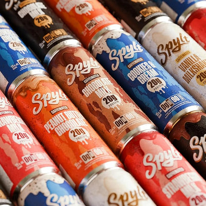 Spylt High Protein Milk - 6 Flavor Variety Pack with 60mg Caffeine & 20g Protein - 90 Calories, Ready to Drink, Sugar Free, Lactose Free Milk, Perfect for Workout Recovery & Afternoon Pick Me Up - 12 Count