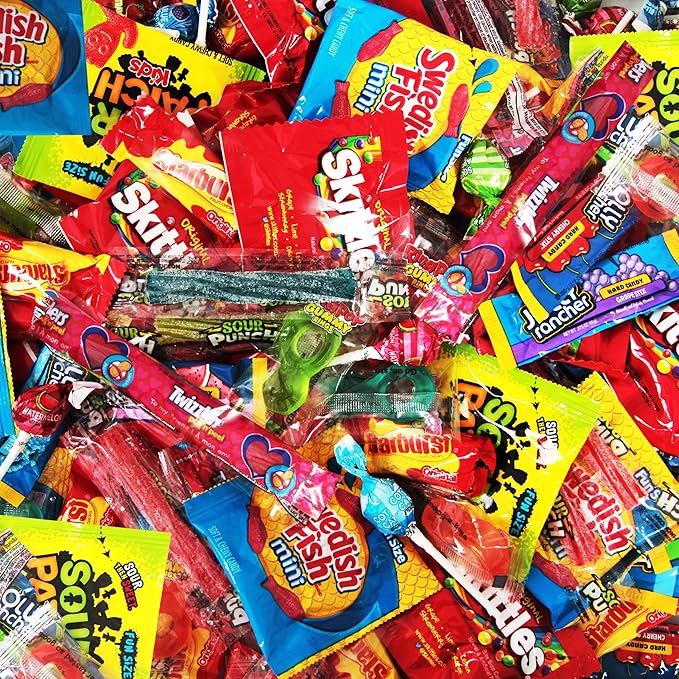 Bulk Candy Mix Variety Pack - 2lb Pack of Individually Wrapped Assorted Sweets for Party Favors, Candy Buffets, Goodie Bags, Gifting, and Office Treats