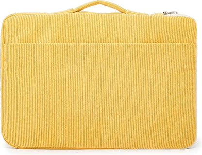 Kinmac Corduroy 360° Protective Water Resistant Laptop Case Bag Sleeve for HP Lenovo Dell ASUS Acer 14 inch Laptop,MacBook Pro 14 inch (Yellow)
