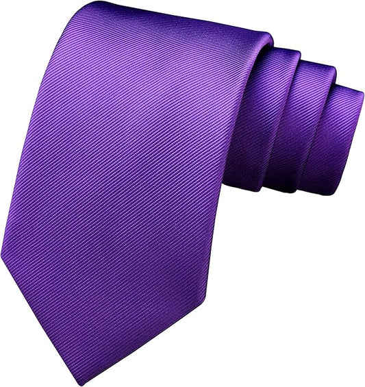 Branduce 3.15"（8cm） Men's Solid Color Formal Woven Necktie + Gift Box