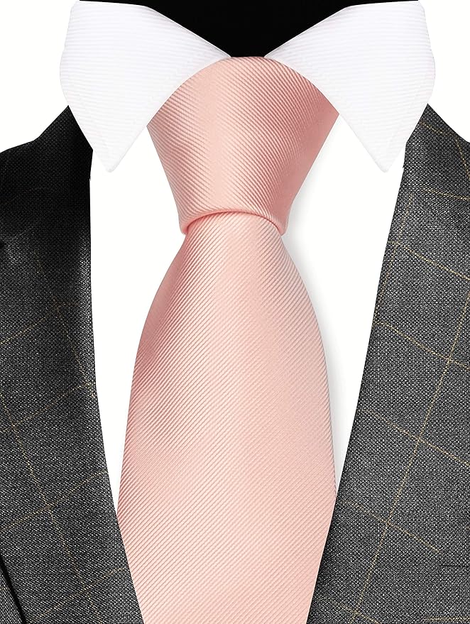 GUSLESON Classic New 3.15"（8cm） Men's Solid Color Necktie Wedding Business Tie + Gift Box