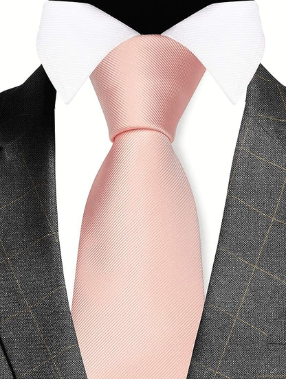 GUSLESON Classic New 3.15"（8cm） Men's Solid Color Necktie Wedding Business Tie + Gift Box