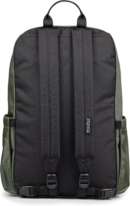 JanSport Venture Daypack – Travel Pack With Large Main Compartment, Padded Laptop Sleeve, Dual Water Bottle Pockets, and Attachment Buckles, Cargo Green