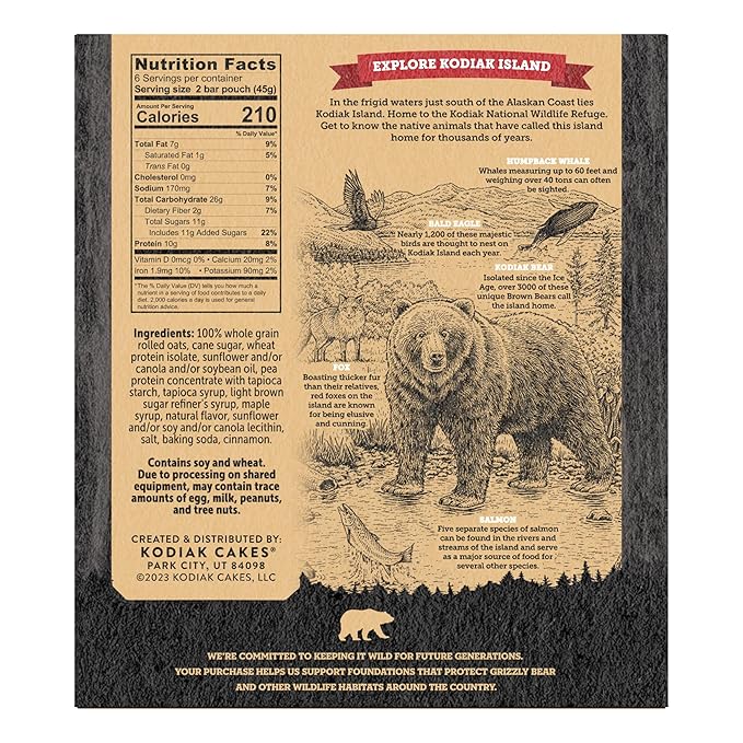 Kodiak Cakes Protein Crunchy Granola Bar, Maple Brown Sugar, (Pack of 12 Boxes)