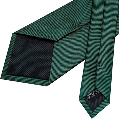 JEMYGINS Formal Necktie Solid Color Tie and Pocket Square with Tie Clip Lapel Pin Sets for Men 4PCS