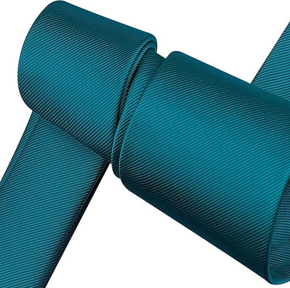 Branduce 3.15"（8cm） Men's Solid Color Formal Woven Necktie + Gift Box