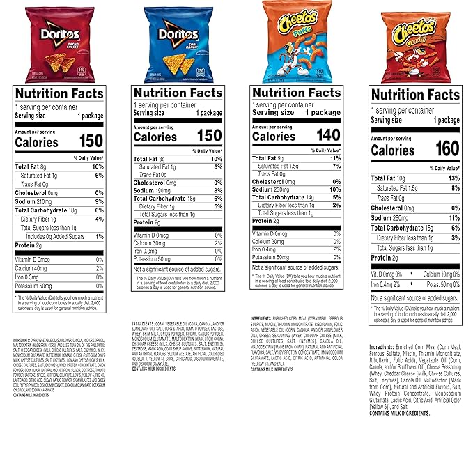 Frito-Lay Doritos & Cheetos Mix Variety Pack, (Pack of 40)