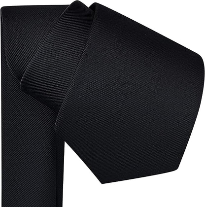 Branduce 3.15"（8cm） Men's Solid Color Formal Woven Necktie + Gift Box