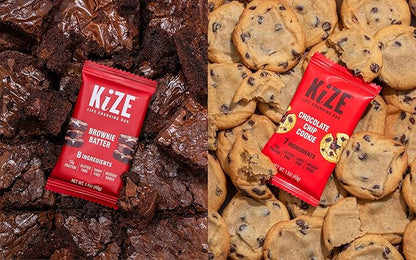KiZE Energy Bars - Variety Pack - Gluten Free, Dairy Free Options, Non-GMO, and High Protein Meal Replacement Energy Bars, Clean and Simple Food Ingredients - 7-10g High Protein Snacks, (10 Count)