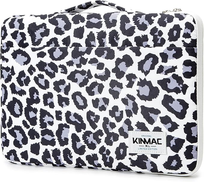 Kinmac 360 Protective Laptop Case Bag Sleeve with Handle for 12 inch-13.3 inch Laptops, Surface Pro, MacBook 13, MacBook Air 13" Retina, iPad Pro 12.9 (Leopard)
