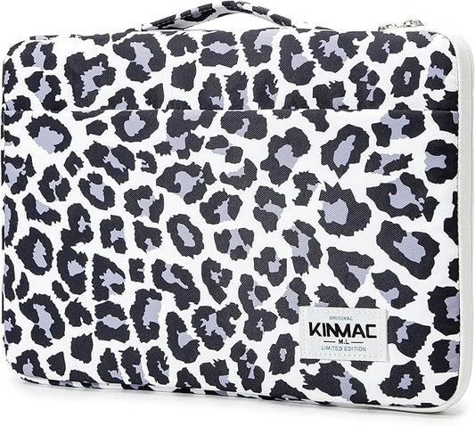 Kinmac 360 Protective Laptop Case Bag Sleeve with Handle for 12 inch-13.3 inch Laptops, Surface Pro, MacBook 13, MacBook Air 13" Retina, iPad Pro 12.9 (Leopard)