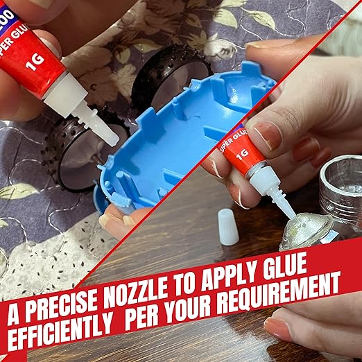 GH1200-1 Gram (Pack of 48) Single-Use Super Glue All Purpose, Super Fast, Thick & Strong Adhesive Superglue, Cyanoacrylate Glue for Hard Plastics, DIY Craft, Ceramics, Frame, Leather, Metal, Etc