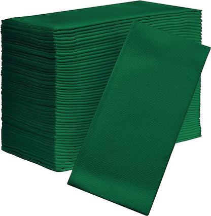 American Homestead Paper Napkins – Disposable Linen-Like Dinner Napkins for Weddings, Parties & Restaurants – 15.75" x 15.75" Green, 100 Count Bulk Pack
