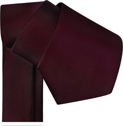 Branduce 3.15"（8cm） Men's Solid Color Formal Woven Necktie + Gift Box