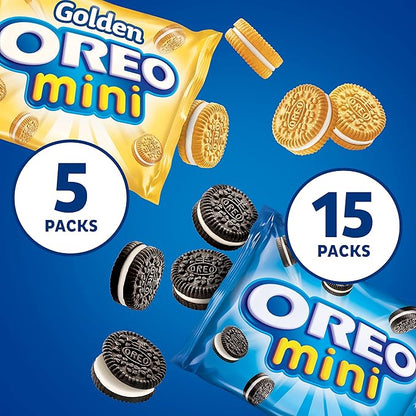 OREO Mini Mix Sandwich Cookies Variety Pack, 20 Snack Packs