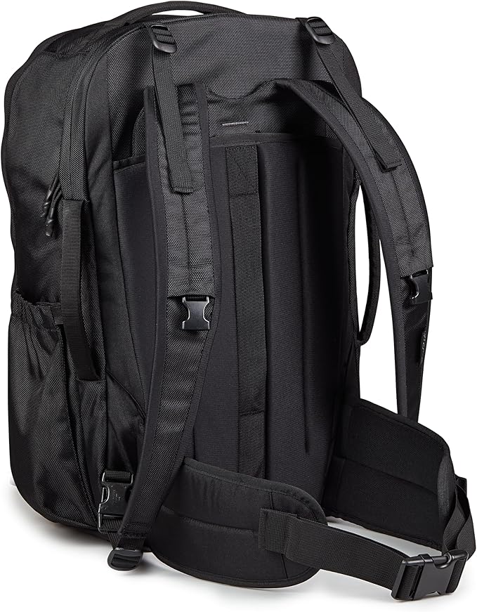 JanSport Venture Pack – Travel Pack With Large Main Compartment with Compression Straps, Dual Water Bottle Pockets, Padded Hip Belt & Luggage Trolley Pass-Through, Black