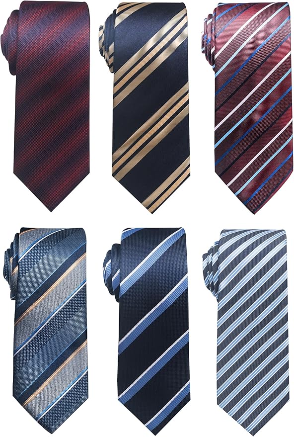 Tie For Men Necktie Woven Jacquard Neck Ties Set 6 PCS