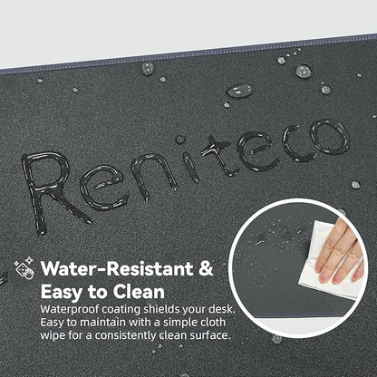 Waterproof Large Gaming Mouse Pad with Durable Stitched Edges, Non-Slip Rubber Base, Grainy Jacquard Mouse Mat Desk Pad for Home Office Gaming, 31.5''x11.8''x0.12'', Deep Gray