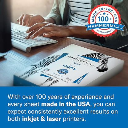 Hammermill Colored Paper, 20 lb Cherry Printer Paper, 8.5 x 11-10 Ream (5,000 Sheets) - Made in the USA, Pastel Paper, 102210C
