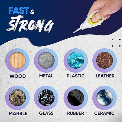 CA Glue Thin Viscosity Kit, 1.75 oz. Cyanoacrylate Glue, Super Glue for Precision Repairs, Wood, Plastic, Model Building, Crafts, and 3D Printing, Fast-Drying Adhesive for Tight Spaces and Cracks