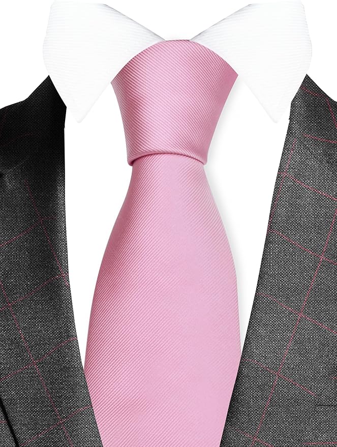 GUSLESON Classic New 3.15"（8cm） Men's Solid Color Necktie Wedding Business Tie + Gift Box