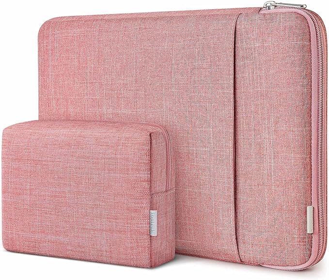Inateck 360° Protection Laptop Bag with Accessory Bag, Compatible with 13-inch MacBook Air/Pro M4 M3 M2 M1 2016-2025, Red