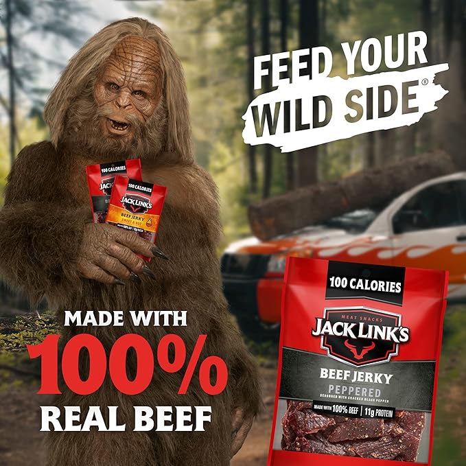 Jack Link's Spicy Beef Jerky Gift Basket Variety Pack - Includes Jerky, Meat & Cheese Combos, and Beef Steaks, Great Gift for Men, Perfect Hunting Trip Snacks, 15-Piece Assorted Spicy Meat Snack Pack