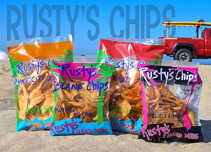Rusty’s Chips - Crunchy & Healthy Chips for a Quick Bite - Gluten Free Chips, No Preservatives, Non-GMO, Vegan-Friendly Snack Pack