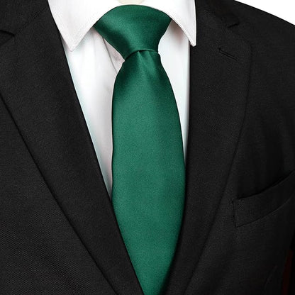 JEMYGINS Solid Color Tie Mens Necktie for Business and Wedding