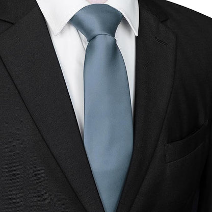 JEMYGINS Solid Color Tie Mens Necktie for Business and Wedding
