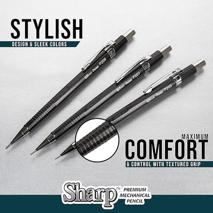 Pentel Sharp Mechanical Pencil, (0.7mm), Medium Line, Blue Barrel, Pack of 4 (P207PF4C)