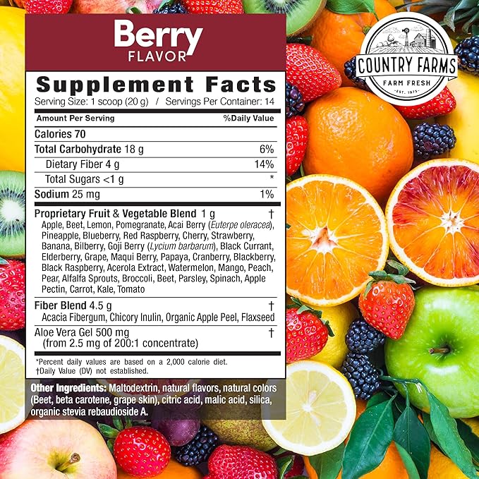 COUNTRY FARMS Super Cleanse, Super Juice Cleanse, Supports Healthy Digestive System, 34 Fruits and Vegetables, Promotes Natural Detoxification, Promote Healthy Weight Management, 28 Servings