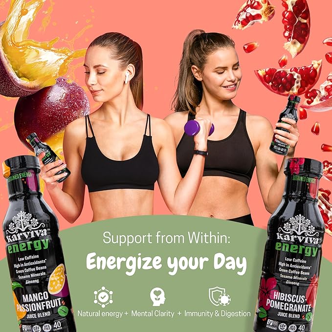Organic Juice Cleanse & Claiming Energy Pack | 1 to 3-Day Cleanse | Ancient Remedies for Gentle Detox, No-Jitters No Crash Energy | Sprouts, Green Coffee Bean Mega Antioxidants, Aronia, Ashitaba, Low-Cal, Non-GMO, No-Sugar Added (6 12 fl.oz. BPA-Free B...