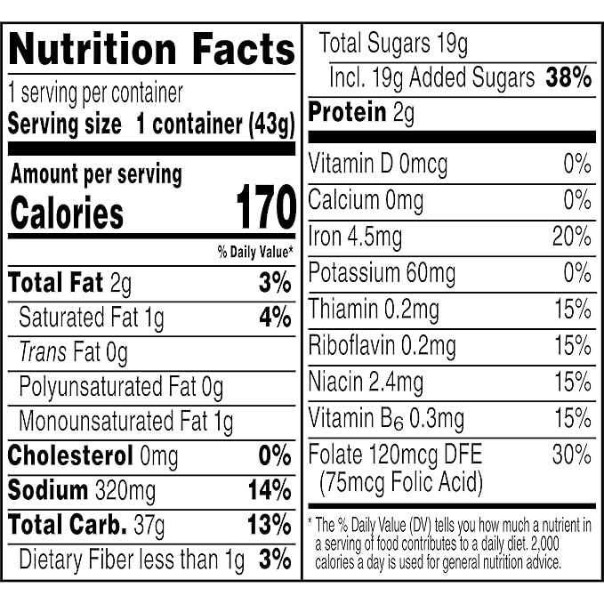 Cap'N Crunch Breakfast Cereal, Original, 1.51oz Individual Cups (12 Pack)