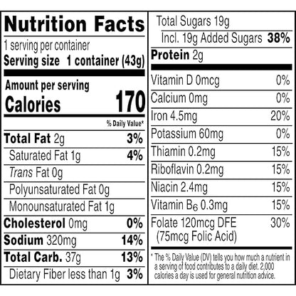 Cap'N Crunch Breakfast Cereal, Original, 1.51oz Individual Cups (12 Pack)