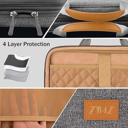 ZINZ Laptop Case 13 inch Sleeve, Expandable Computer Briefcase Protective Handbag with Multi-pockets, Compatible with MacBook Air/Pro M4/M3/M2/M1, iPad 12.9/13, XPS 13, Durable & Recycled，D01G01