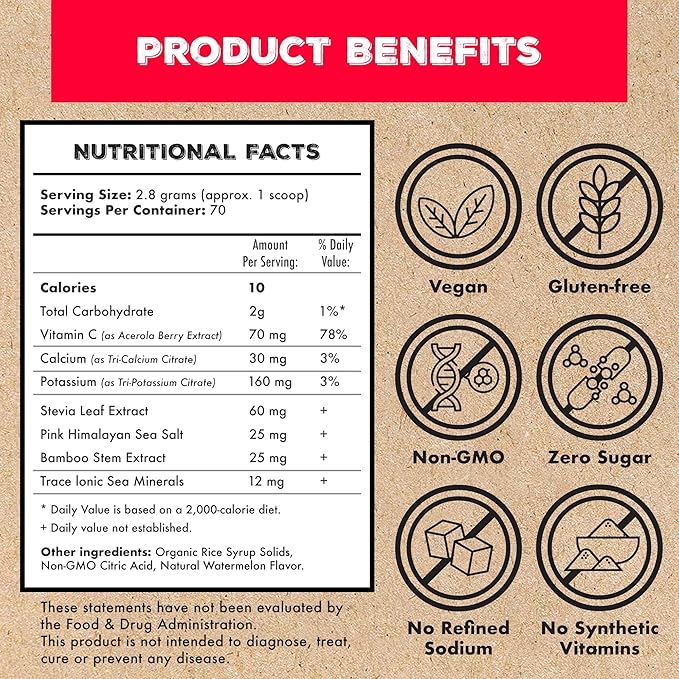 Superieur Electrolyte Powder Packets- Vegan Electrolyte Hydration Powder w/Sea Minerals- Keto Friendly, Non-GMO, Zero Sugar Electrolyte Supplement-Healthy Sports Drink-Strawberry Lemonade (14 Packets)