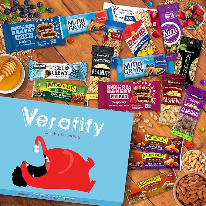 Snacks Gift Variety Basket for Adults (101 Count) Snacks Gift Variety Package Gift Arrangement Perfect for Men, Women, Adults, Military, Office, School, Work, Employee Appreciation - Gift Basket