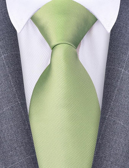 Branduce 3.15"（8cm） Men's Solid Color Formal Woven Necktie + Gift Box