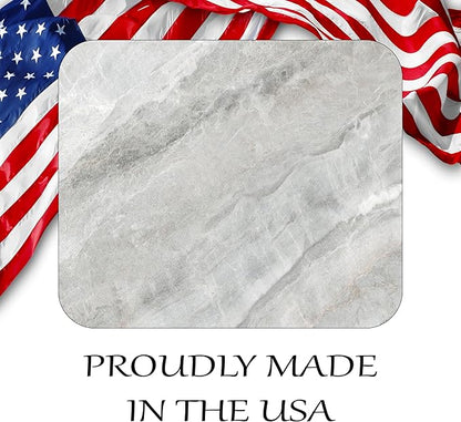 Gray Marble Agate Mouse Pad Mat Mousepad for Desk Computer Laptop PC Gaming Home or Office Gift Marbled Abstract (Gray MP25)