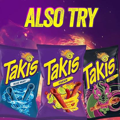 Takis Mini 25PK Bite Size Variety Pack, Assorted Flavored Mixed Rolled Tortilla Chips – (15) Fuego Mini (10) Nitro Mini