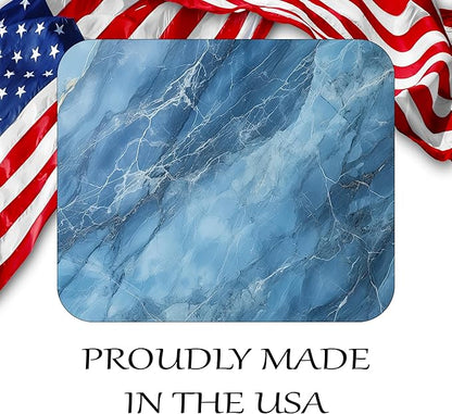 Blue Marble Agate Mouse Pad Mat Mousepad for Desk Computer Laptop PC Gaming Home or Office Gift Marbled Abstract (Blue Marble MP10)