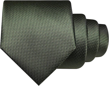 JEMYGINS Mens Tie and Lapel Pin with Pocket Square Tie Clip Sets for Casual and Business 4PCS