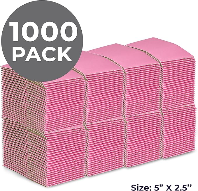 FMP Brands 1000 Pack Pink Coffee Cup Sleeves Disposable for Hot Drinks, Durable Corrugated Cardboard Cup Sleeves for 12-24 oz Cups, Beverage Insulator and Hand Protection for Hot & Cold Drinks