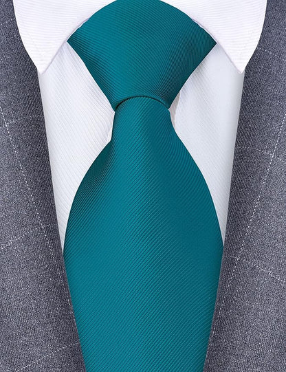 Branduce 3.15"（8cm） Men's Solid Color Formal Woven Necktie + Gift Box